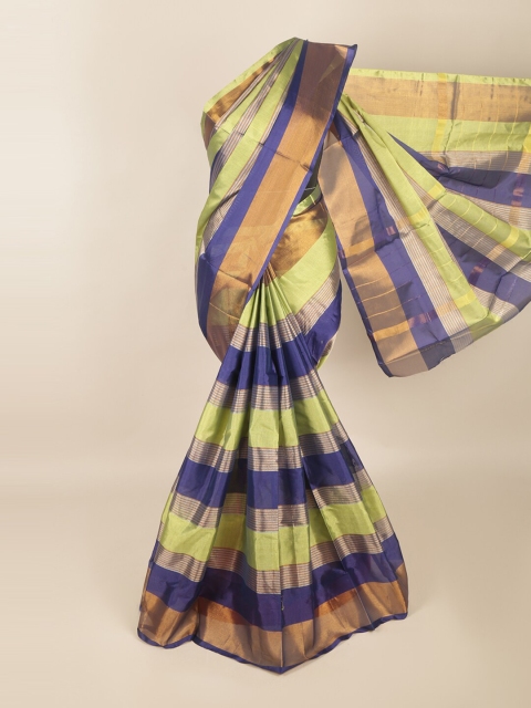 

Pothys Blue & Green Striped Saree