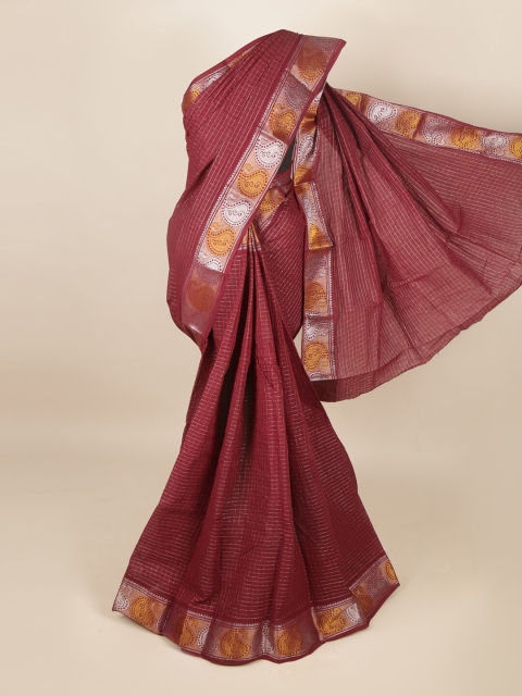 

Pothys Purple Checked Saree