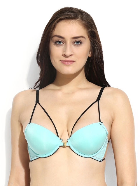 

Da Intimo Sea Green Front-Open Bra with Cut-Out Detail DI-527