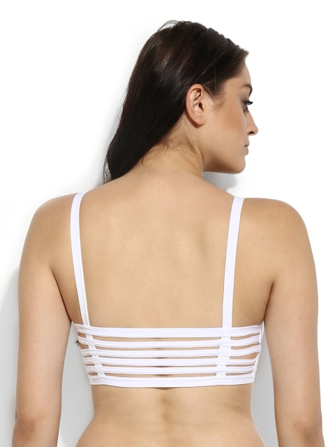 

Da Intimo White Non-Wired Lightly Padded Bralette Bra DI-517