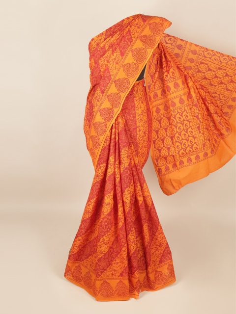 

Pothys Orange & Red Printed Saree