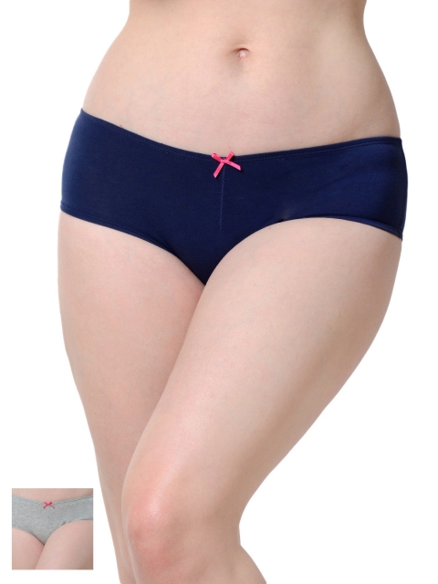 

Da Intimo Women Pack of 2 Printed Briefs DIU-1314, Navy blue