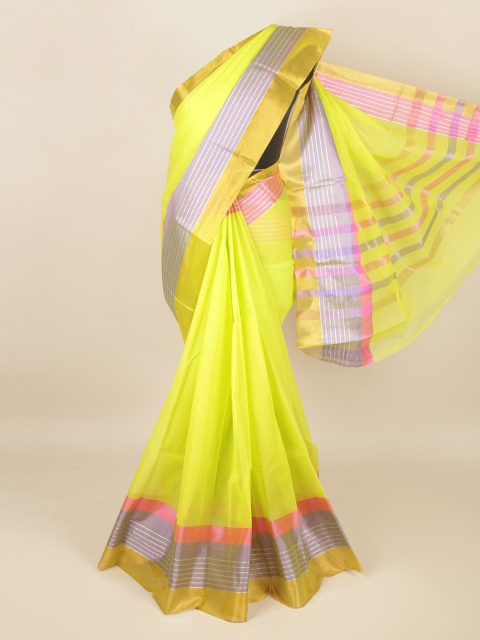 

Pothys Green & Lavender Zari Saree