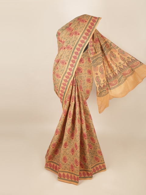 

Pothys Mauve & Red Ethnic Motifs Printed Saree