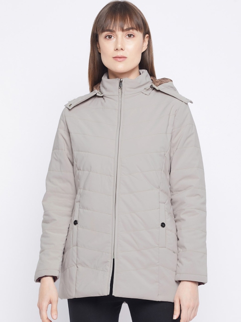 

Okane Women Cream-Coloured Lightweight Longline Puffer Jacket