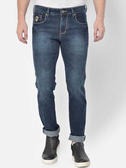 

American Archer Men Blue Smart Slim Fit Low-Rise Light Fade Stretchable Jeans