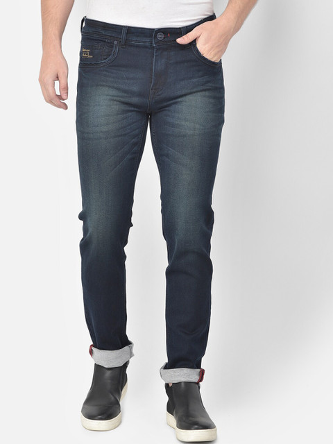 

American Archer Men Blue Smart Skinny Fit Low-Rise Light Fade Stretchable Jeans