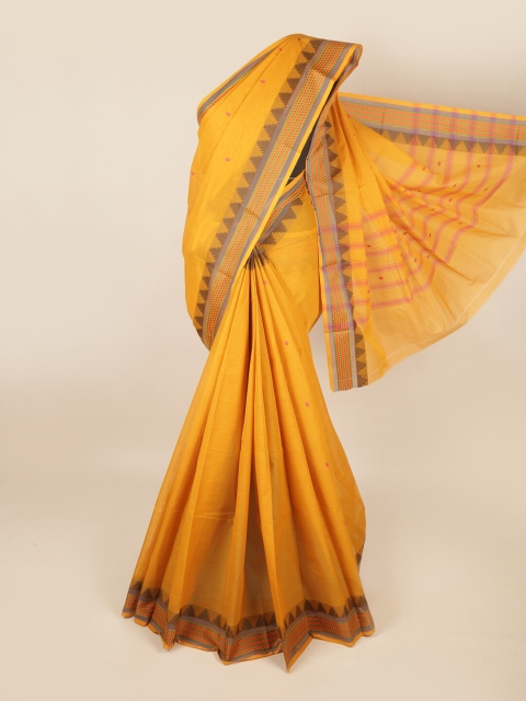 

Pothys Yellow & Brown Woven Design Saree