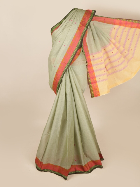 

Pothys Green & Red Floral Saree