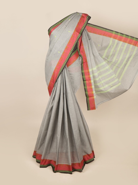 

Pothys Grey & Red Woven Design Saree