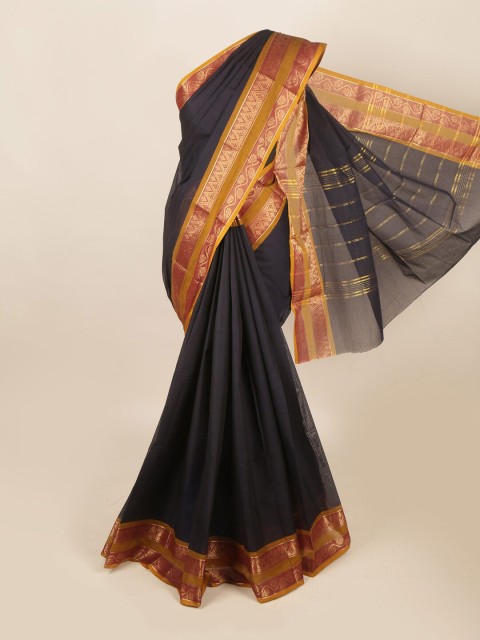

Pothys Black & Mustard Saree