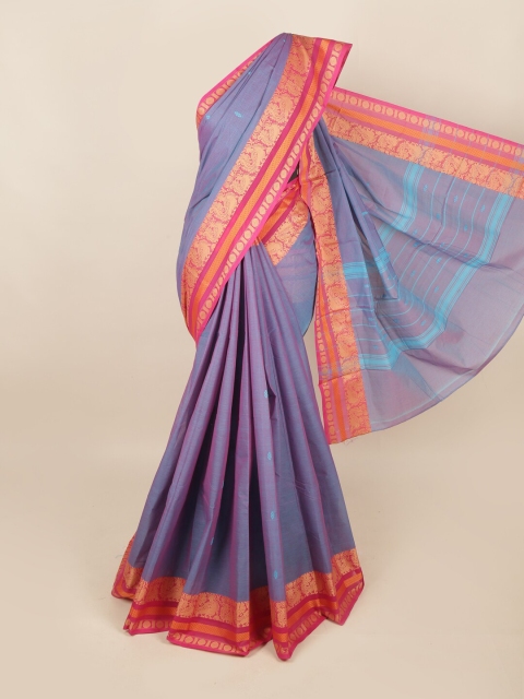 

Pothys Lavender & Orange Ethnic Motifs Saree
