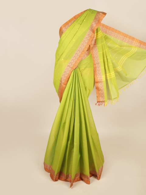 

Pothys Green & Orange Woven Design Zari Saree