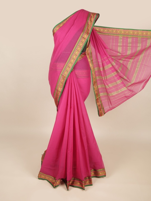

Pothys Pink & Green Zari Saree
