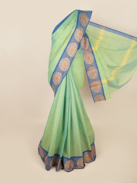 

Pothys Green & Blue Ethnic Motifs Saree