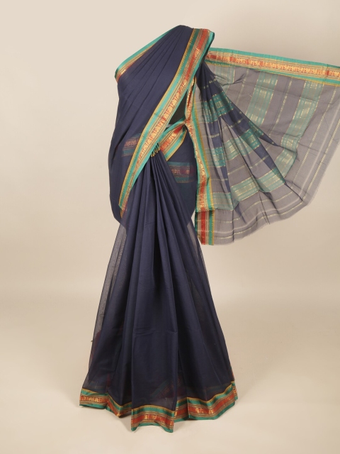 

Pothys Blue & Red Zari Saree