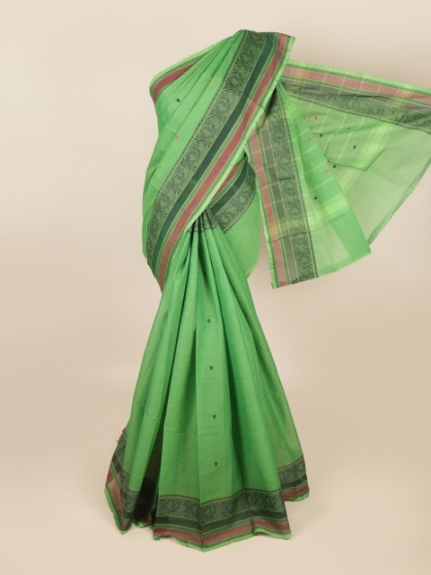 

Pothys Green & Purple Floral Saree