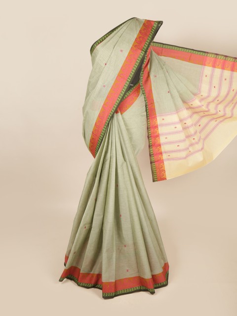 

Pothys Green & Red Woven Design Saree