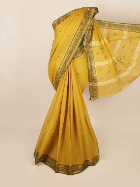 

Pothys Mustard Woven Design Saree