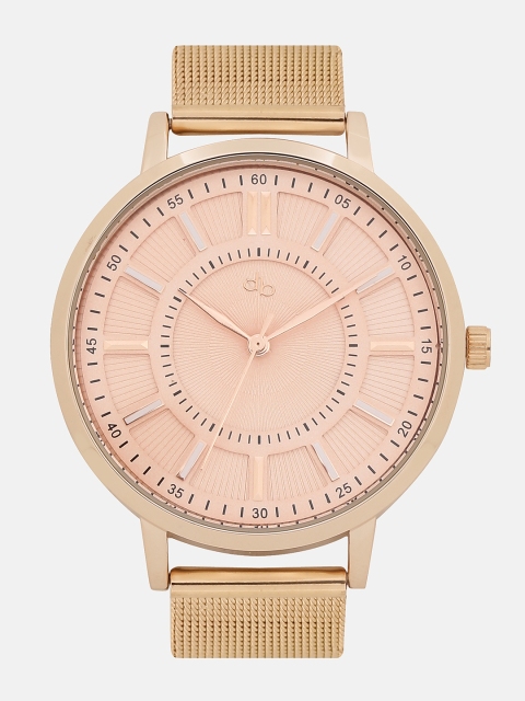 

DressBerry Women Rose Gold Textured Analogue Watch MFB-PN-WTH-S5839-2, Pink