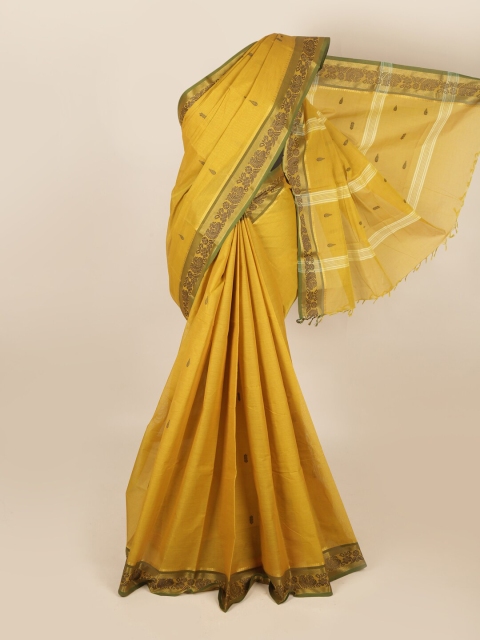

Pothys Green & Brown Zari Saree