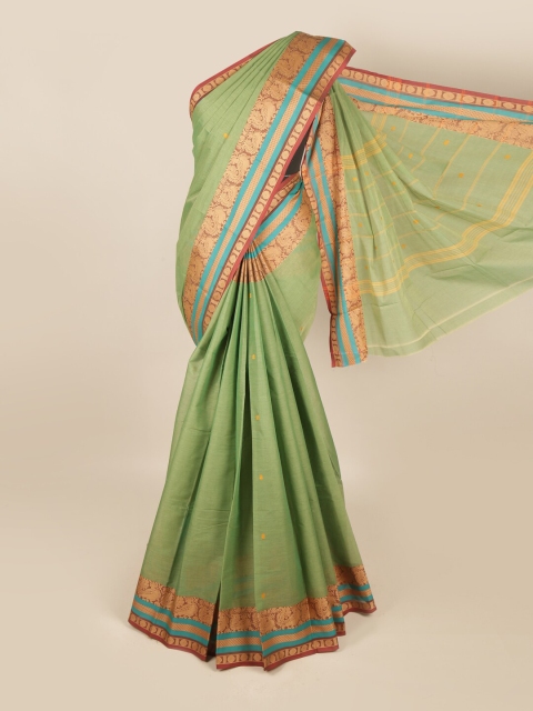 

Pothys Green & Blue Ethnic Motifs Saree