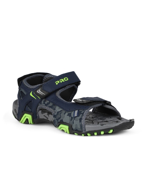 

Khadims Men Navy Blue & Grey Comfort Sandals