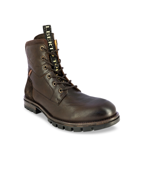 

Alberto Torresi Men Brown Leather Lace Up Boots