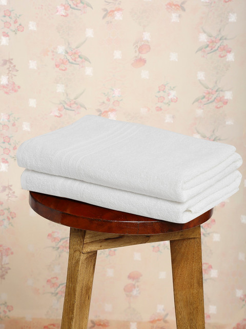 

Trident Unisex White 2 Pcs Towel Set 400 GSM