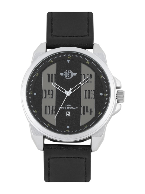 

Roadster Men Black & Steel-Toned Textured Analogue Watch MFB-PN-WTH-9609-1