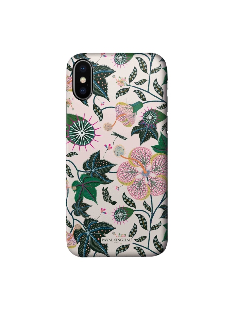 

macmerise Green & Pink Printed iPhone Xs Back Case