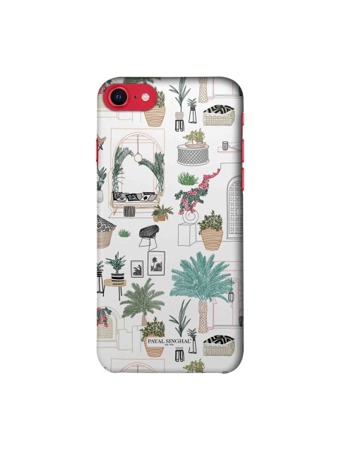 

macmerise White & Beige Printed iPhone SE Back Case