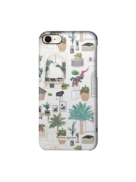 

macmerise White & Beige Printed iPhone 8 Back Case