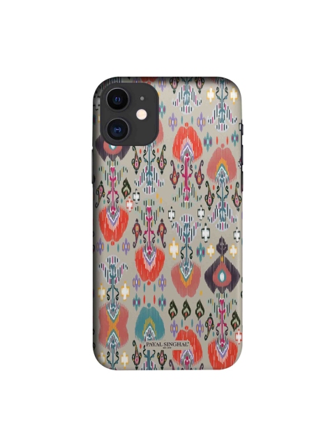 

macmerise Grey & Red Printed iPhone 11 Back Case