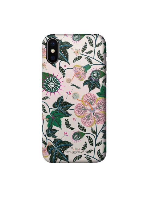 

macmerise Green & Pink Printed iPhone X Back Case