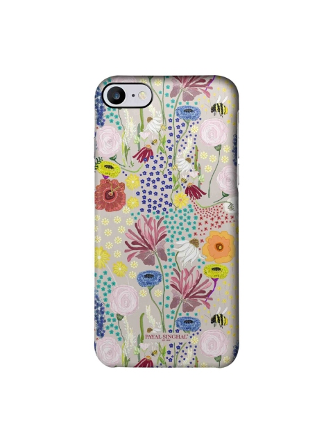 

macmerise Grey & Blue Printed iPhone 7 Back Case
