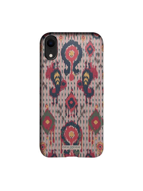 

macmerise Off-White & Red Ikat Tribe iPhone XR Back Case