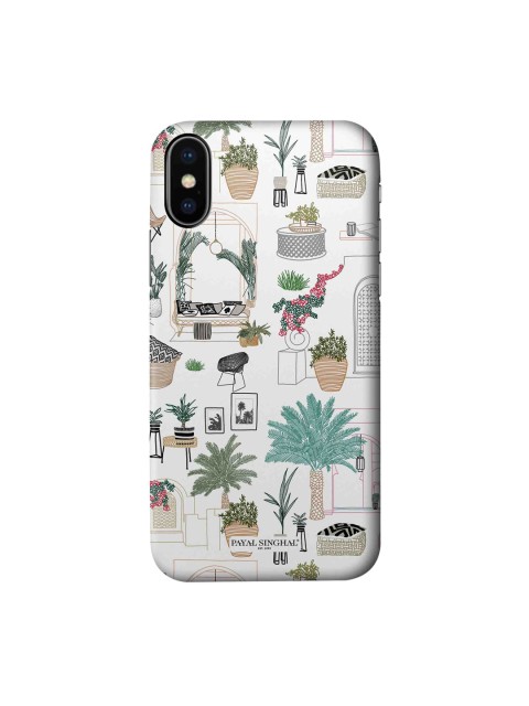 

macmerise White & Beige Printed iPhone Xs Back Case