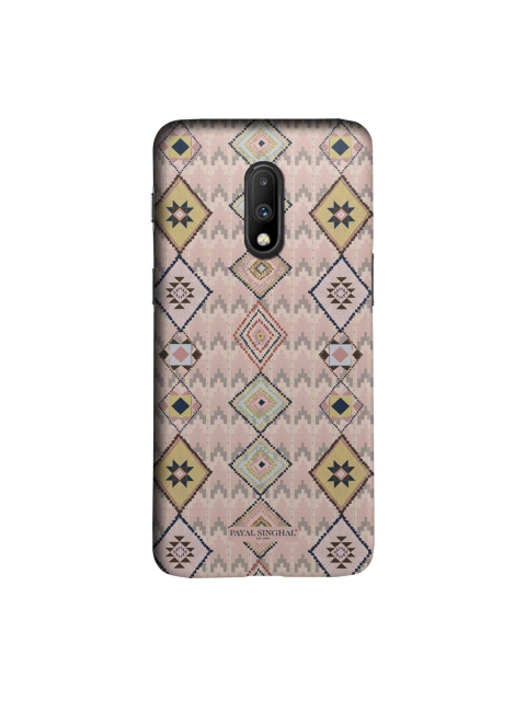 

macmerise Pink & Yellow Printed Matte Finish Apple OnePlus 7 Plastic Back Cover