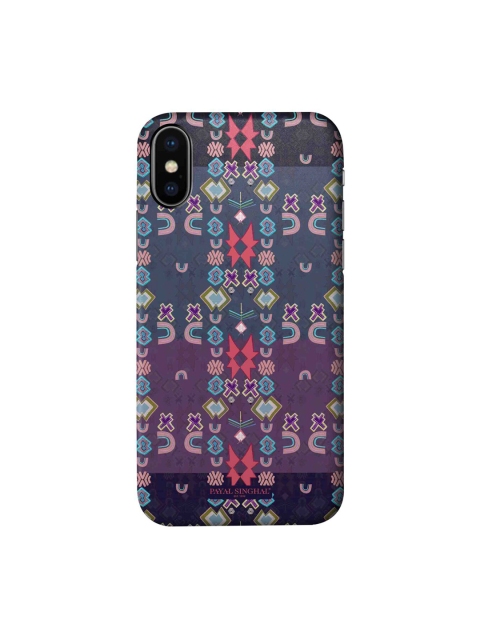 

macmerise Blue & Pink Printed iPhone X Back Case