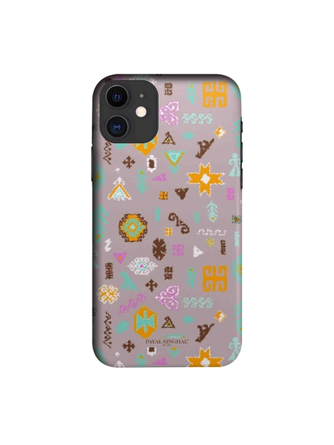 

macmerise Lavender & Orange Printed iPhone 11 Back Case