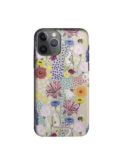 

macmerise Grey & Pink Printed iPhone 11 Pro Max Back Case