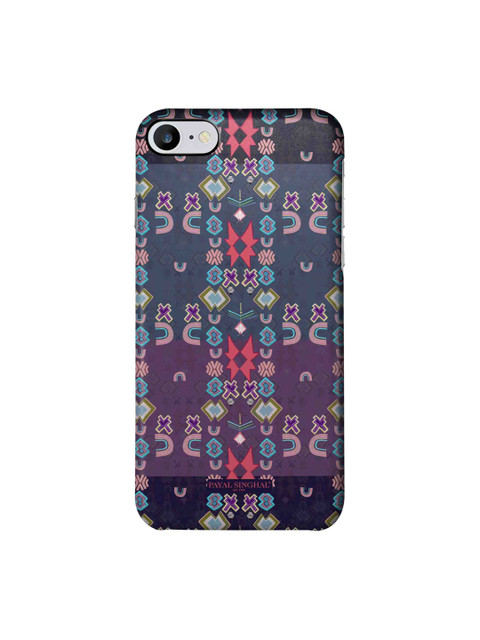 

macmerise Purple & Blue Ikat Printed iPhone 7 Back Case