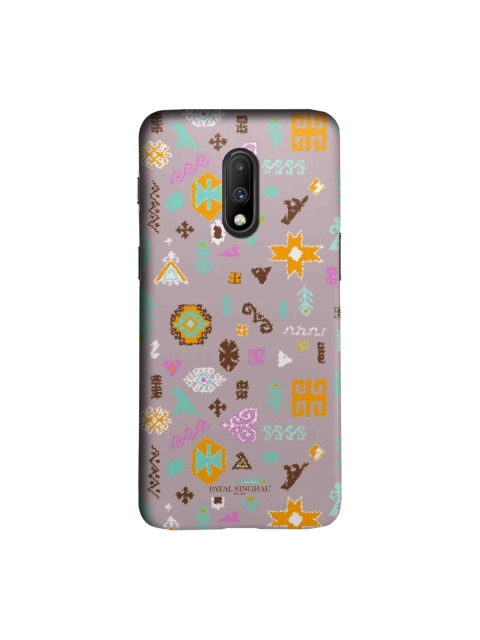 

macmerise Purple & Yellow Printed OnePlus 7 Back Case