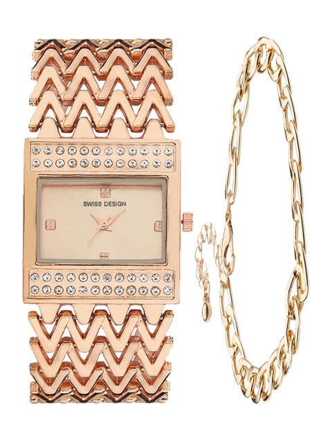 

Swiss Design Rose Gold-Plated Watch Gift Set