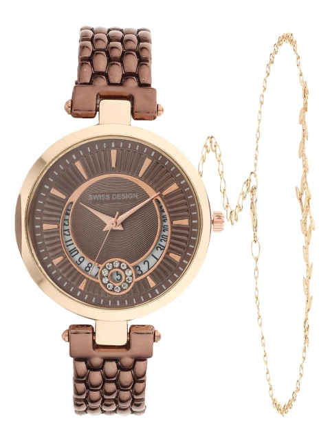 

Swiss Design Brown Watch Gift Set SDWGift Set-220