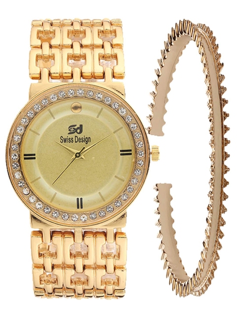

Swiss Design Gold-Toned Watch Gift Set SDWGift Set-127