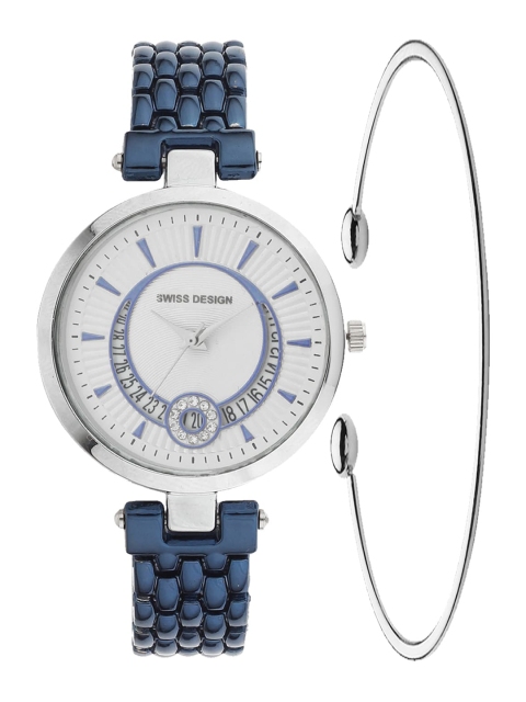 

Swiss Design Women Blue Watch Gift Set SDWGift Set-229