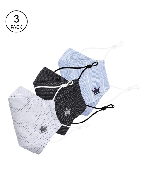 

Louis Philippe Men Pack Of 3 Assorted 3-Ply Reusable Cotton Protective Outdoor Masks