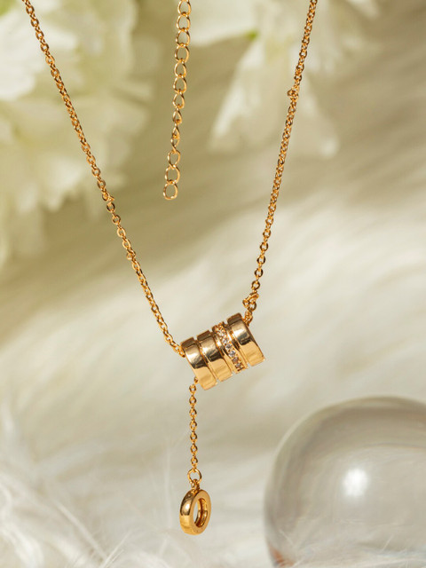 

PRITA Gold-Toned Brass Rose Gold-Plated Necklace